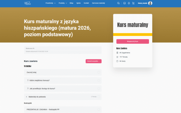 Kurs maturalny z języka hiszpańskiego (wersja standard) #matura-2026 #podstawa - obrazek 2