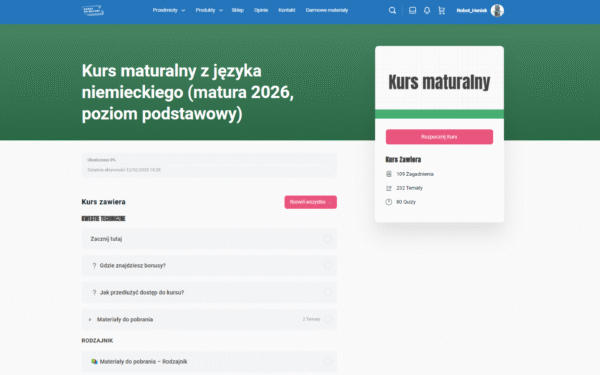 Kurs maturalny z języka niemieckiego (wersja VIP) #matura-2026 #podstawa - obrazek 2