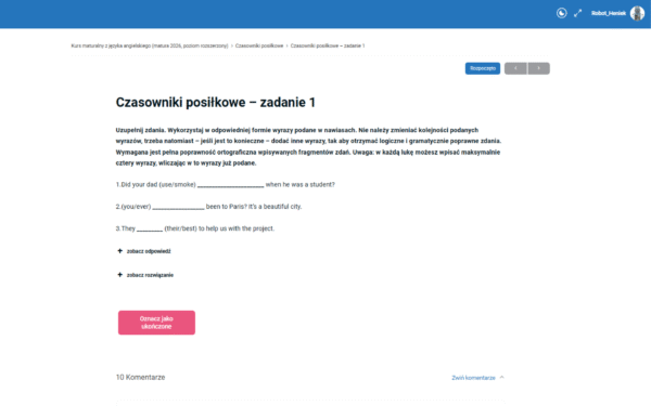 Kurs maturalny z języka angielskiego (wersja VIP) #matura-2026 #rozszerzenie - obrazek 4