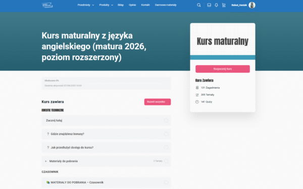 Kurs maturalny z języka angielskiego (wersja VIP) #matura-2026 #rozszerzenie - obrazek 2