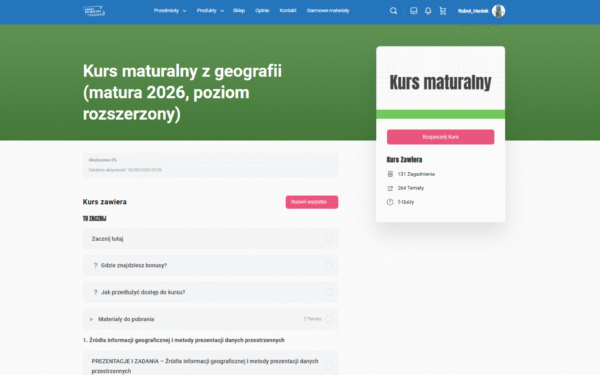Kurs maturalny z geografii (wersja standard) #matura-2026 #rozszerzenie - obrazek 2