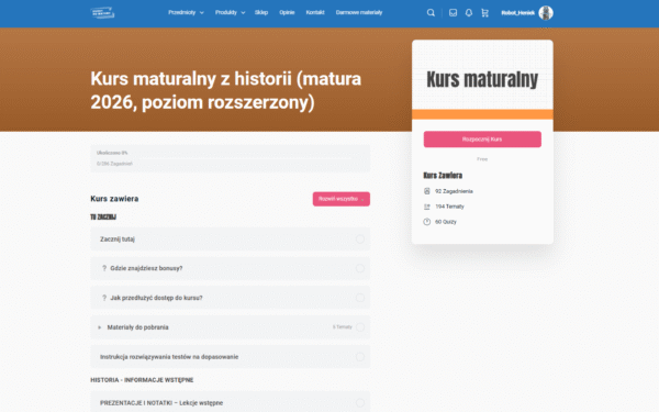 Kurs maturalny z historii (wersja standard) #matura-2026 #rozszerzenie - obrazek 2
