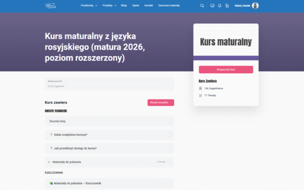 Kurs maturalny z języka rosyjskiego (wersja VIP) #matura-2026 #rozszerzenie - obrazek 2